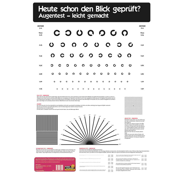 Lernposter Augentraining - Heute schon den Blick geprüft?